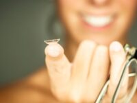 Wearing contact lenses